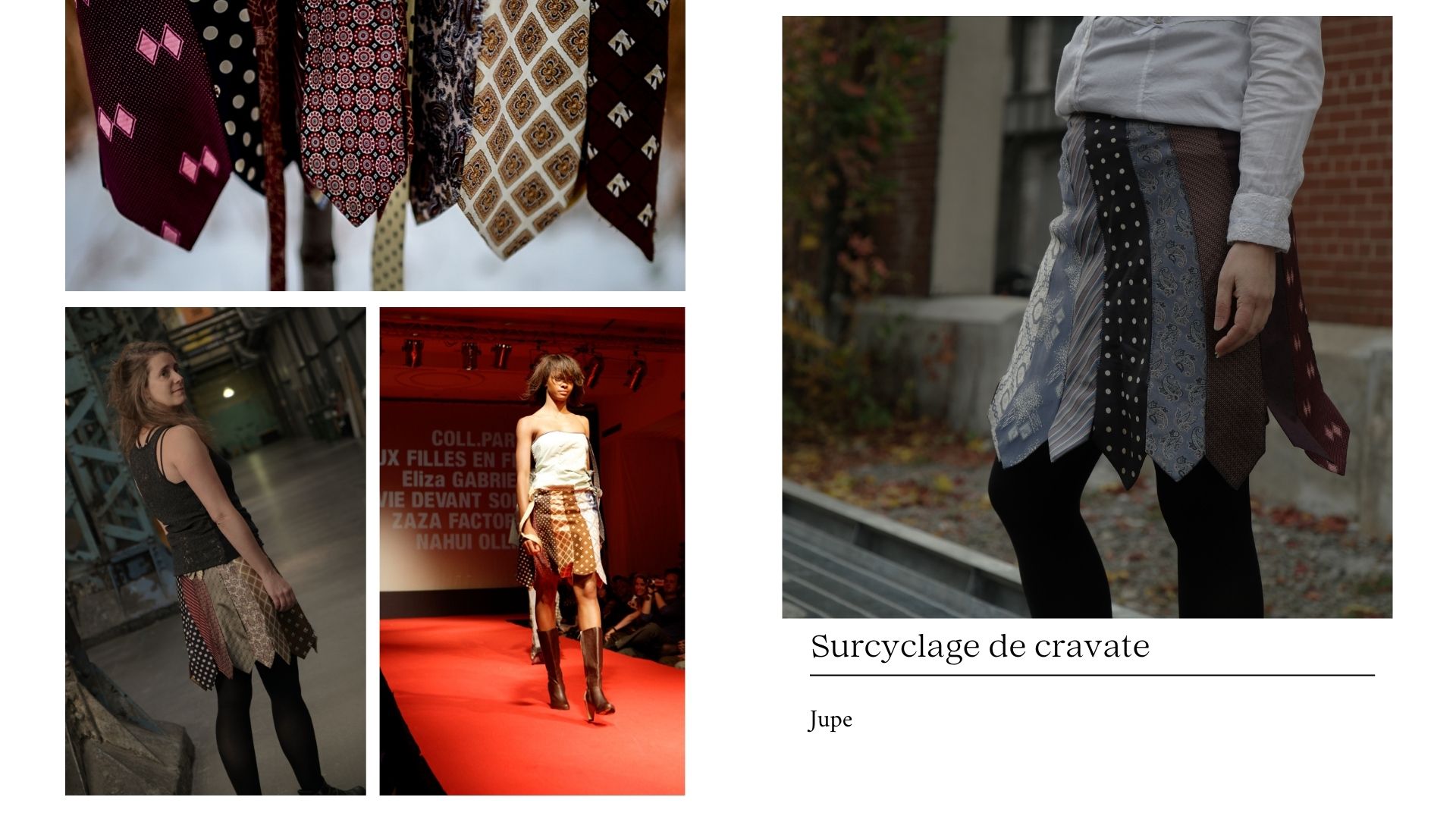 Surcyclage de cravate jupe